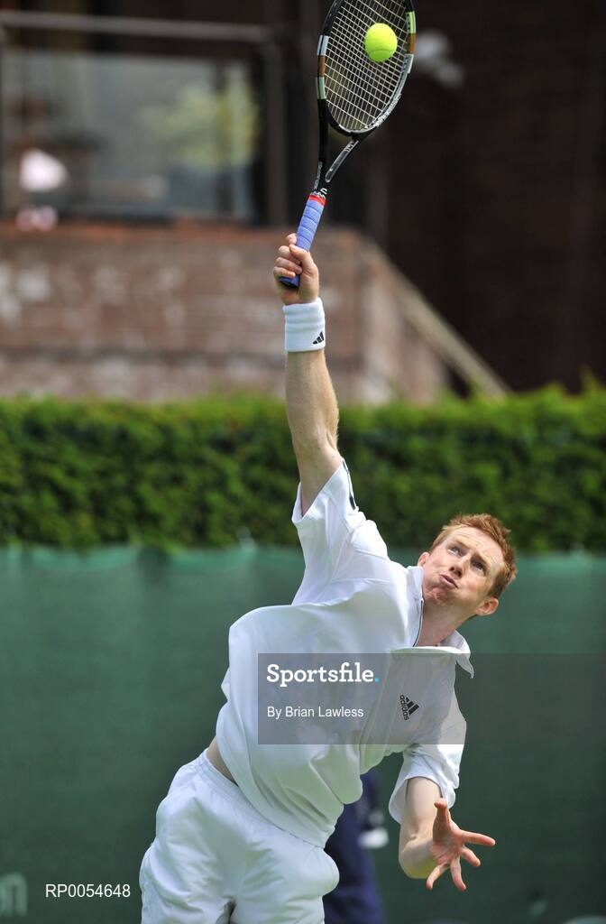 4 July 2008; Great Britain's Jonathan Marray competing in the semi-finals of the Shelbourne Irish Open which is a 75,000 dollar ATP Challenger taking place this week in Fitzwilliam Lawn Tennis Club, Appian Way, Dublin. The Men’s singles finals take place Saturday 6th July. Shelbourne Men's Irish Open Tennis Championship, Men's Singles Semi-Final, Frederik Nielsen v Jonathan Marray. Picture credit: Brian Lawless / SPORTSFILE