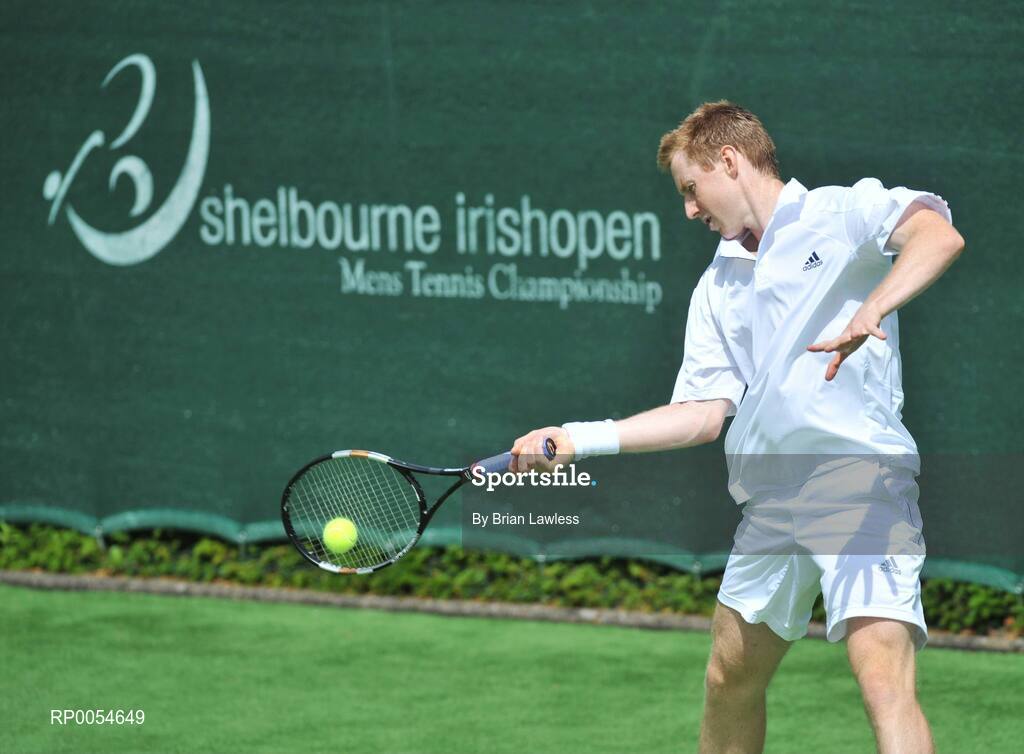 4 July 2008; Great Britain's Jonathan Marray competing in the semi-finals of the Shelbourne Irish Open which is a 75,000 dollar ATP Challenger taking place this week in Fitzwilliam Lawn Tennis Club, Appian Way, Dublin. The Men’s singles finals take place Saturday 6th July. Shelbourne Men's Irish Open Tennis Championship, Men's Singles Semi-Final, Frederik Nielsen v Jonathan Marray. Picture credit: Brian Lawless / SPORTSFILE