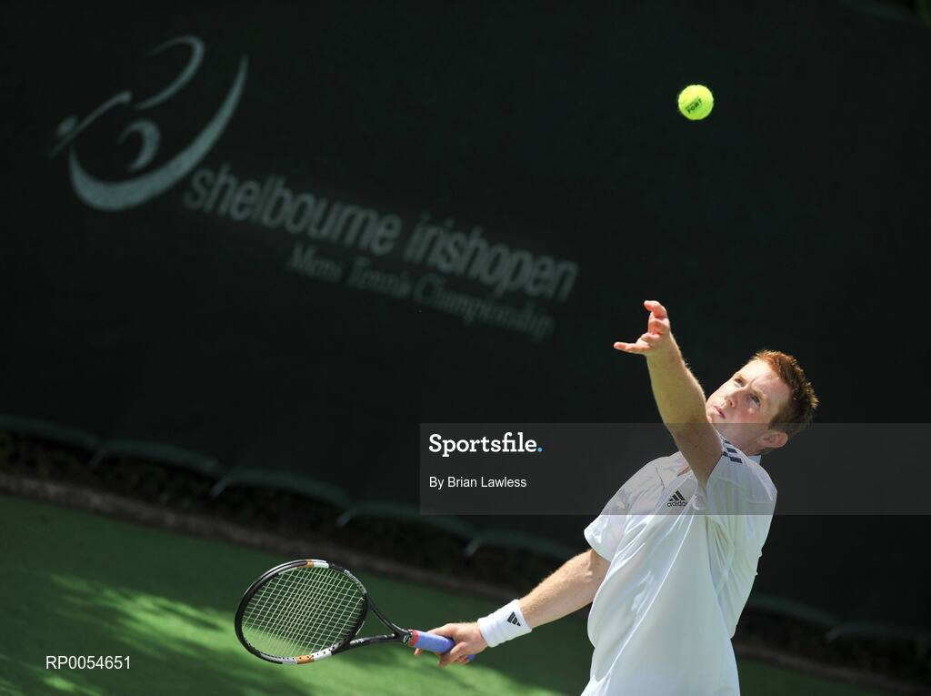 4 July 2008; Great Britain's Jonathan Marray competing in the semi-finals of the Shelbourne Irish Open which is a 75,000 dollar ATP Challenger taking place this week in Fitzwilliam Lawn Tennis Club, Appian Way, Dublin. The Men’s singles finals take place Saturday 6th July. Shelbourne Men's Irish Open Tennis Championship, Men's Singles Semi-Final, Frederik Nielsen v Jonathan Marray. Picture credit: Brian Lawless / SPORTSFILE