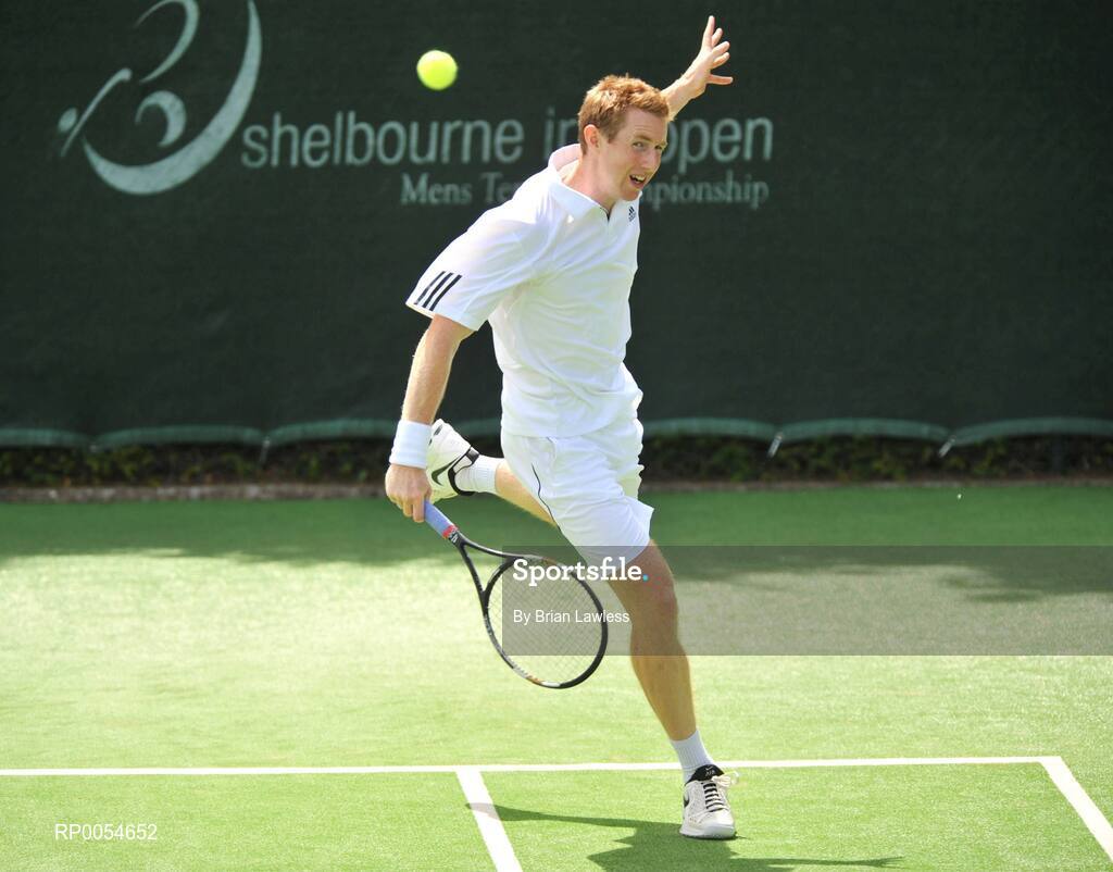 4 July 2008; Great Britain's Jonathan Marray competing in the semi-finals of the Shelbourne Irish Open which is a 75,000 dollar ATP Challenger taking place this week in Fitzwilliam Lawn Tennis Club, Appian Way, Dublin. The Men’s singles finals take place Saturday 6th July. Shelbourne Men's Irish Open Tennis Championship, Men's Singles Semi-Final, Frederik Nielsen v Jonathan Marray. Picture credit: Brian Lawless / SPORTSFILE