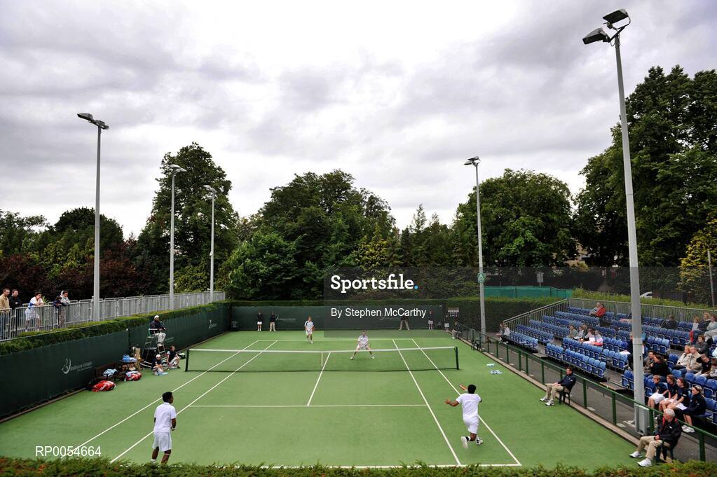 4 July 2008; A general view of the Doubles final. Shelbourne Irish Open Mens Tennis Championships 2008, Doubles Final, Prakash Amritraj / Aisam-Ul-Haq Qureshi v Jonathan Marray / Frederik Nielsen, Fitzwilliam Lawn Tennis Club, Appian Way, Dublin. Picture credit: Stephen McCarthy / SPORTSFILE