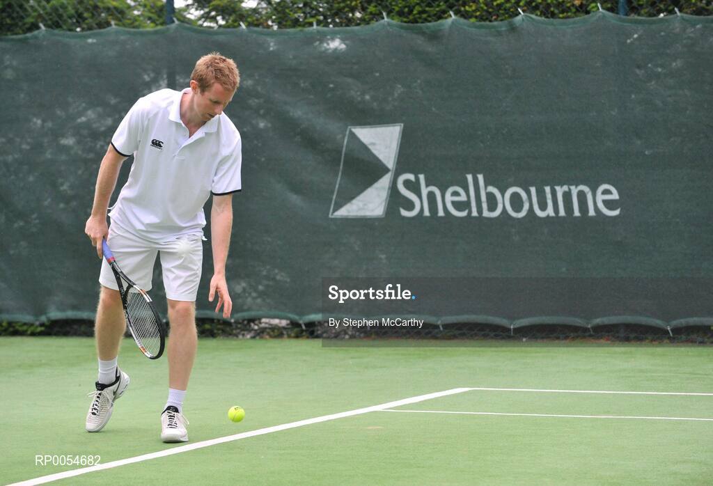 4 July 2008; Jonathan Marray in action against Prakash Amritraj and Aisam-Ul-Haq Qureshi. Shelbourne Irish Open Mens Tennis Championships 2008, Doubles Final, Prakash Amritraj / Aisam-Ul-Haq Qureshi v Jonathan Marray / Frederik Nielsen, Fitzwilliam Lawn Tennis Club, Appian Way, Dublin. Picture credit: Stephen McCarthy / SPORTSFILE