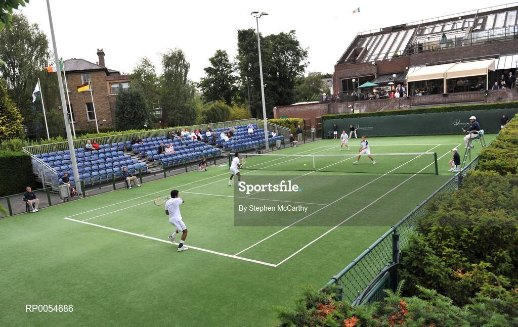 4 July 2008; A general view of the Doubles final. Shelbourne Irish Open Mens Tennis Championships 2008, Doubles Final, Prakash Amritraj / Aisam-Ul-Haq Qureshi v Jonathan Marray / Frederik Nielsen, Fitzwilliam Lawn Tennis Club, Appian Way, Dublin. Picture credit: Stephen McCarthy / SPORTSFILE