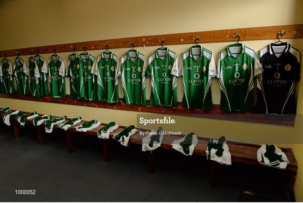 24 May 2015; A general view of London jerseys in the dressing room before the game.Connacht GAA Football Senior Championship Quarter-Final, London v Roscommon. Páirc Smárgaid, Ruislip, London, England. Picture credit: Piaras Ó Mídheach / SPORTSFILE