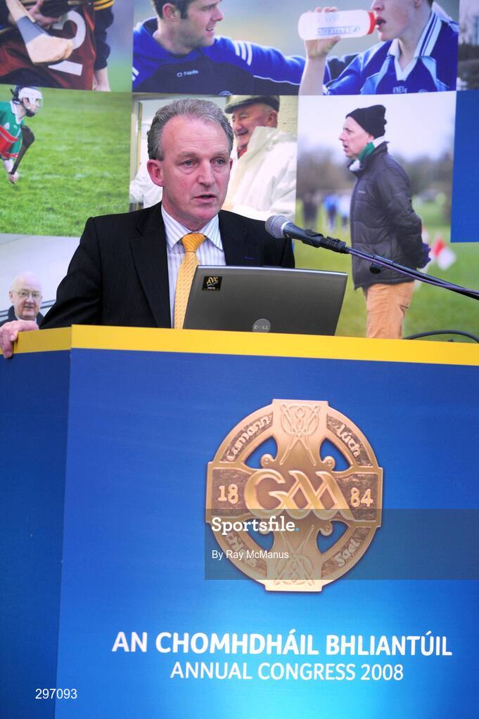 11 April 2008; John Murphy, Chairman Sligo Co. Board, speaking at the 2008 GAA Annual Congress. Radisson Hotel, Ballincar, Sligo. Picture credit: Ray McManus / SPORTSFILE
