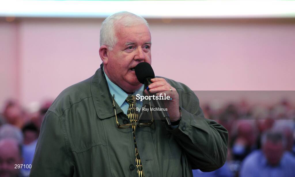 11 April 2008; Monaghan delegate John P. Graham speaking at the 2008 GAA Annual Congress. Radisson Hotel, Ballincar, Sligo. Picture credit: Ray McManus / SPORTSFILE