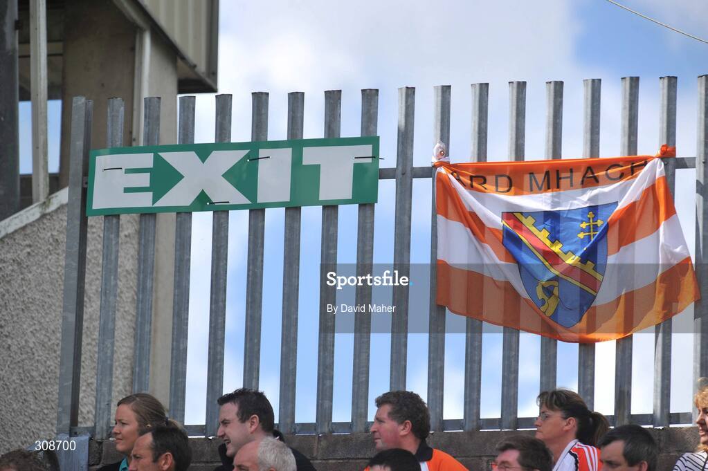 29 June 2008; General view of Armagh flag. GAA Football Ulster Senior Championship Semi-Final, Down v Armagh, St Tighearnach's Park, Clones, Co. Monaghan. Picture credit: David Maher / SPORTSFILE