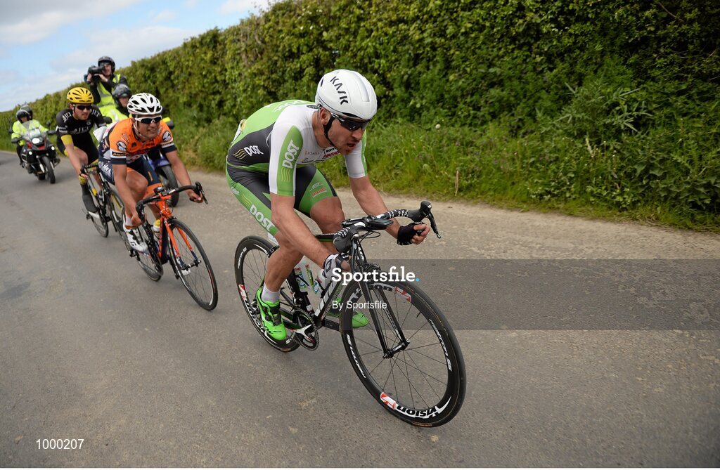 24 May 2015; Aidis Kruopis, An Post Chain Reaction, in action during Stage 8 of the 2015 An Post Rás. Drogheda - Skerries Photo by Sportsfile