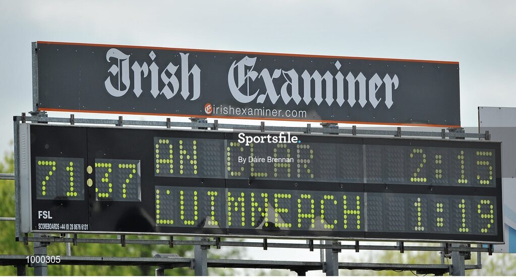 24 May 2015; The scoreboard after the game shows that 71.37 was played, after the fourth official had indicated that there would be four minutes of injury time. Munster GAA Hurling Senior Championship Quarter-Final, Clare v Limerick. Semple Stadium, Thurles, Co. Tipperary. Picture credit: Dáire Brennan / SPORTSFILE