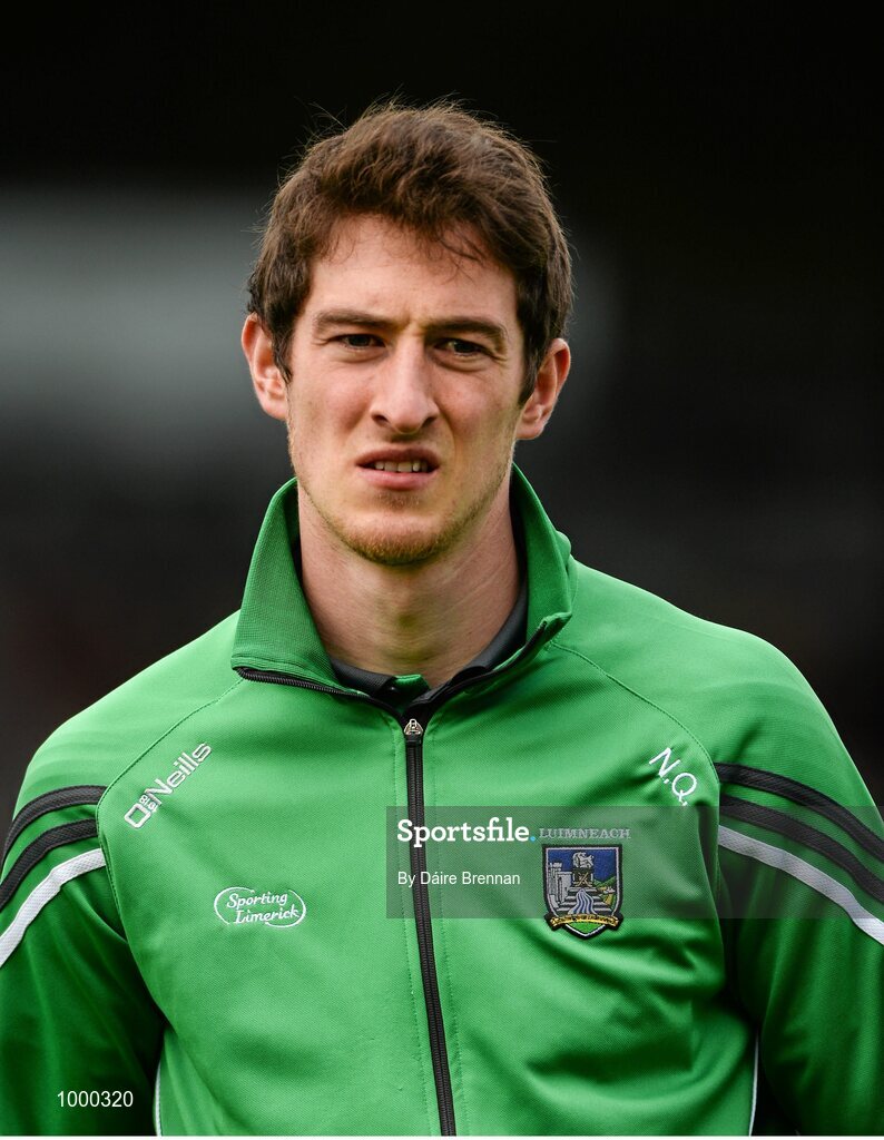 24 May 2015; Injured Limerick goalkeeper Nickie Quaid before the game. Munster GAA Hurling Senior Championship Quarter-Final, Clare v Limerick. Semple Stadium, Thurles, Co. Tipperary. Picture credit: Dáire Brennan / SPORTSFILE