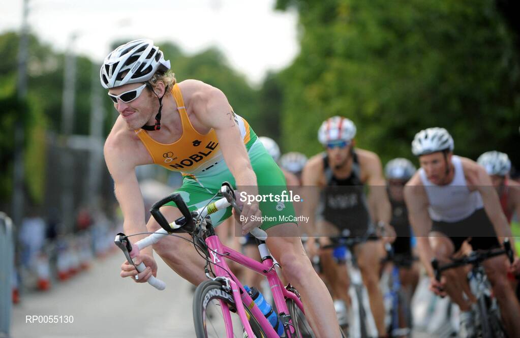 12 July 2008; Gavin Noble, Ireland, in action during the cycling discipline of the Men's Elite Race at the triAthlone event. Over 1,500 competitiors took part in the third running of triAthlone sponsored by Waterways Ireland. TriAthlone will host the European Triathlon Championships in 2010, the first time the event has ever been held in Ireland. Waterways Ireland triAthlone Triathlon, Athlone, Co. Westmeath. Picture credit: Stephen McCarthy / SPORTSFILE