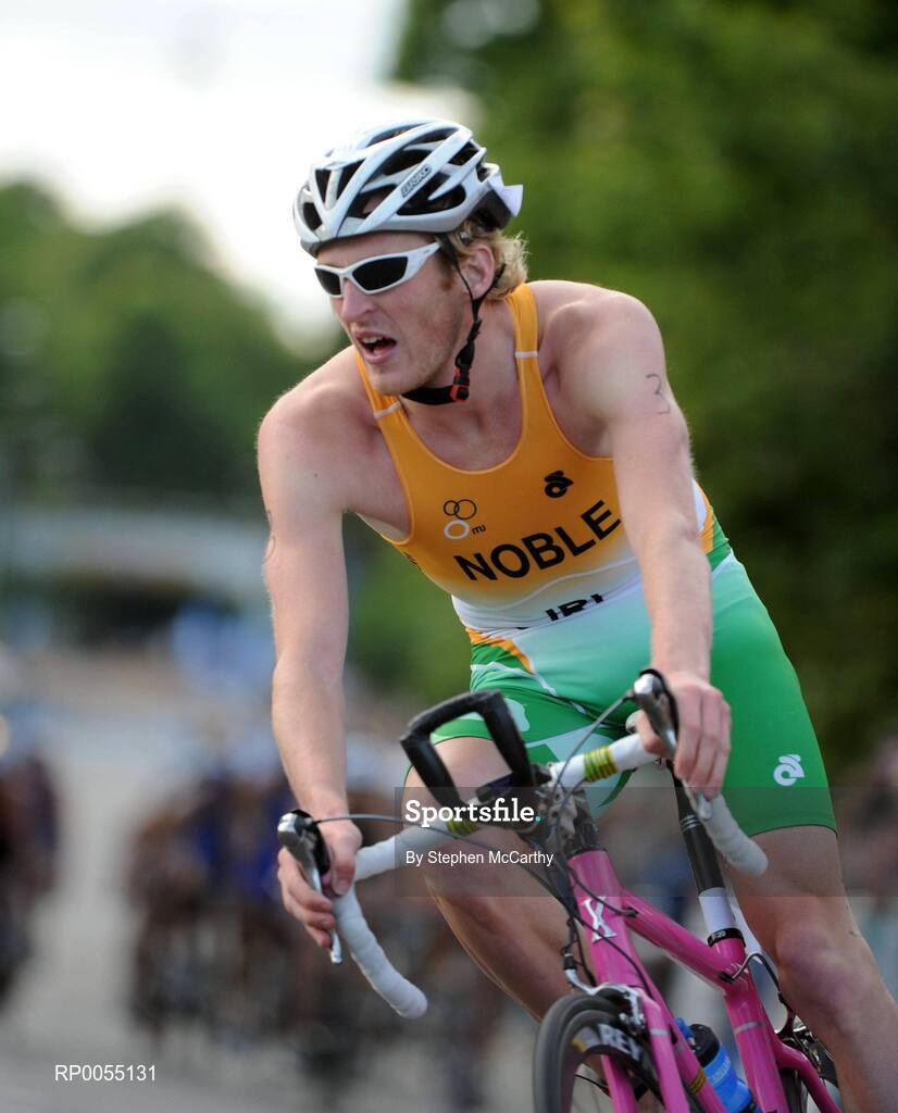 12 July 2008; Gavin Noble, Ireland, in action during the cycling discipline of the Men's Elite Race at the triAthlone event. Over 1,500 competitiors took part in the third running of triAthlone sponsored by Waterways Ireland. TriAthlone will host the European Triathlon Championships in 2010, the first time the event has ever been held in Ireland. Waterways Ireland triAthlone Triathlon, Athlone, Co. Westmeath. Picture credit: Stephen McCarthy / SPORTSFILE