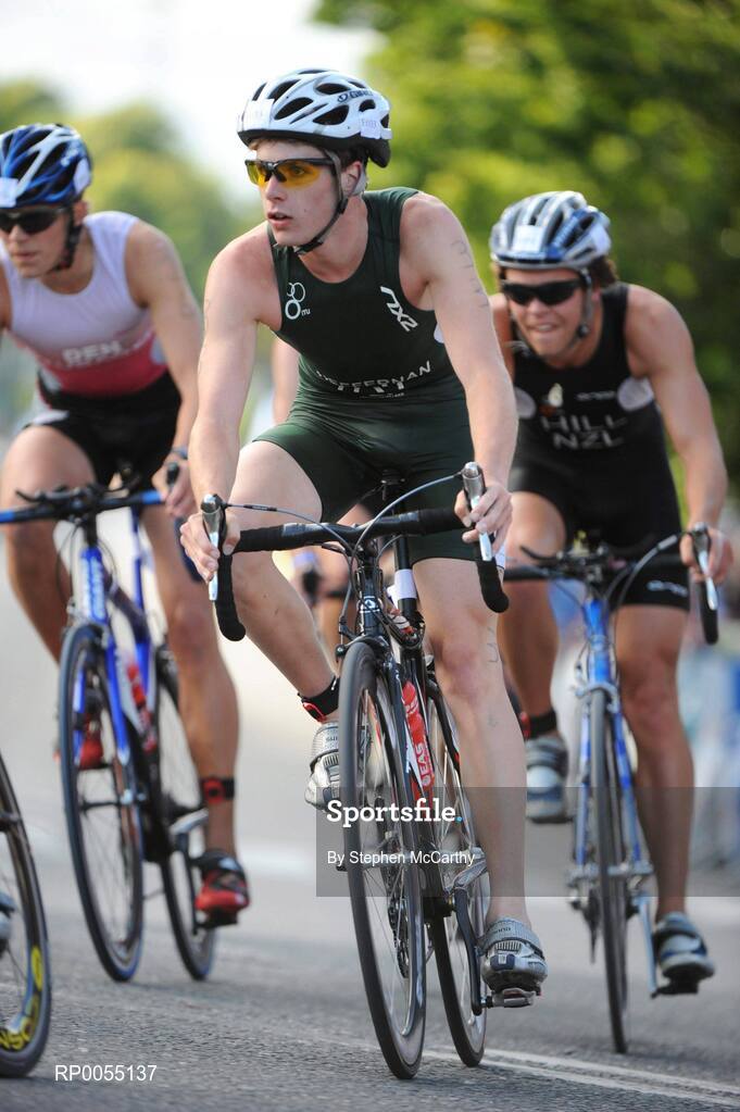 12 July 2008; Junior Heffernan, Ireland, in action during the cycling discipline of the Men's Elite Race at the triAthlone event. Over 1,500 competitors took part in the third running of triAthlone sponsored by Waterways Ireland. triAthlone will host the European Triathlon Championships in 2010, the first time the event has ever been held in Ireland. Waterways Ireland triAthlone Triathlon, Athlone, Co. Westmeath. Picture credit: Stephen McCarthy / SPORTSFILE