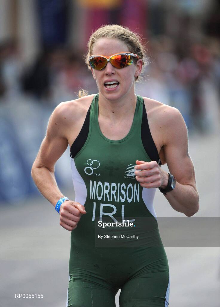12 July 2008; Aileen Morrison, Ireland, in action during the running discipline of the Women's Elite Race at the triAthlone event. Over 1,500 competitors took part in the third running of triAthlone sponsored by Waterways Ireland. triAthlone will host the European Triathlon Championships in 2010, the first time the event has ever been held in Ireland. Waterways Ireland triAthlone Triathlon, Athlone, Co. Westmeath. Picture credit: Stephen McCarthy / SPORTSFILE