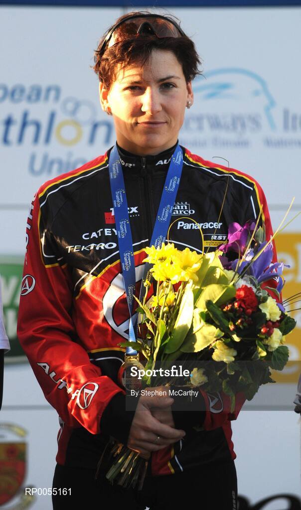 12 July 2008; Winner of the Women's Elite Race Lenka Zemanova, Czech Republic, at the triAthlone event. Over 1,500 competitors took part in the third running of triAthlone sponsored by Waterways Ireland. triAthlone will host the European Triathlon Championships in 2010, the first time the event has ever been held in Ireland. Waterways Ireland triAthlone Triathlon, Athlone, Co. Westmeath. Picture credit: Stephen McCarthy / SPORTSFILE