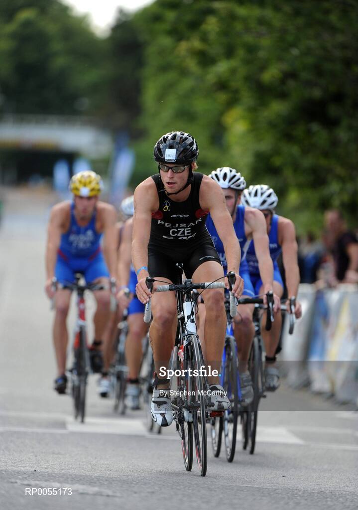 12 July 2008; Jaroslav Pejsar, Czech Republic, in action during the cycling discipline of the Men's Elite Race at the triAthlone event. Over 1,500 competitors took part in the third running of triAthlone sponsored by Waterways Ireland. triAthlone will host the European Triathlon Championships in 2010, the first time the event has ever been held in Ireland. Waterways Ireland triAthlone Triathlon, Athlone, Co. Westmeath. Picture credit: Stephen McCarthy / SPORTSFILE
