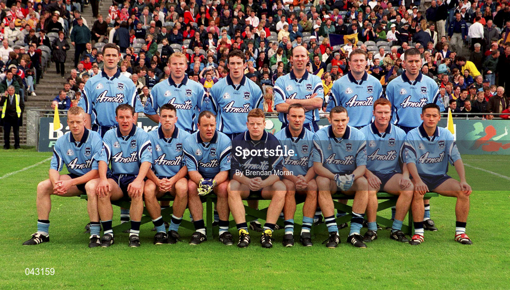 11 June 2000; The Dublin team prior to the Bank of Ireland Leinster Senior Football Championship Quarter-Final match between Dublin and Wexford at Croke Park in Dublin. Photo by Brendan Moran/Sportsfile