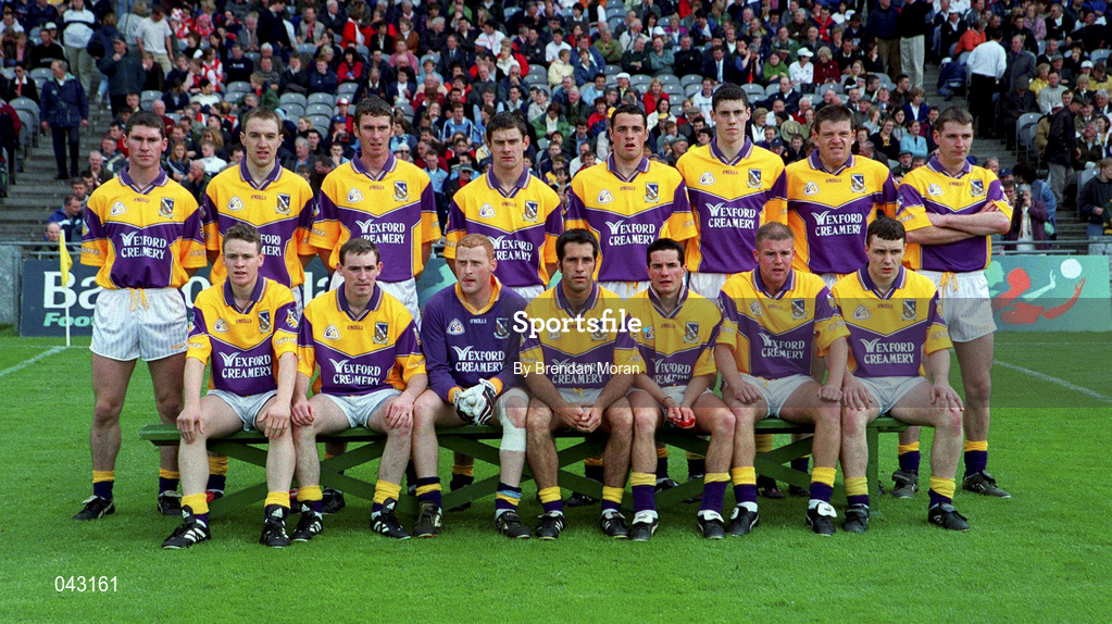 11 June 2000; The Wexford team prior to the Bank of Ireland Leinster Senior Football Championship Quarter-Final match between Dublin and Wexford at Croke Park in Dublin. Photo by Brendan Moran/Sportsfile