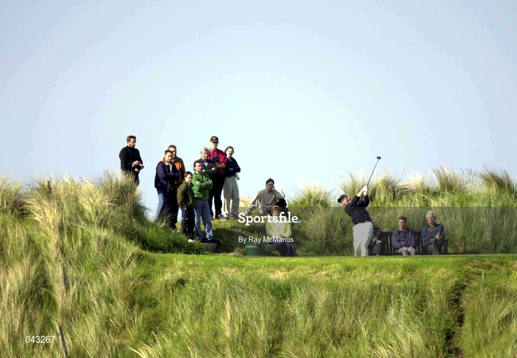 6 June 2000; Noel Fox of Portmarnock Golf Club watches his drive from the 13th tee box during the final round of the East of Ireland Championship at County Louth Golf Club in Baltray, Louth. Photo by Ray McManus/Sportsfile