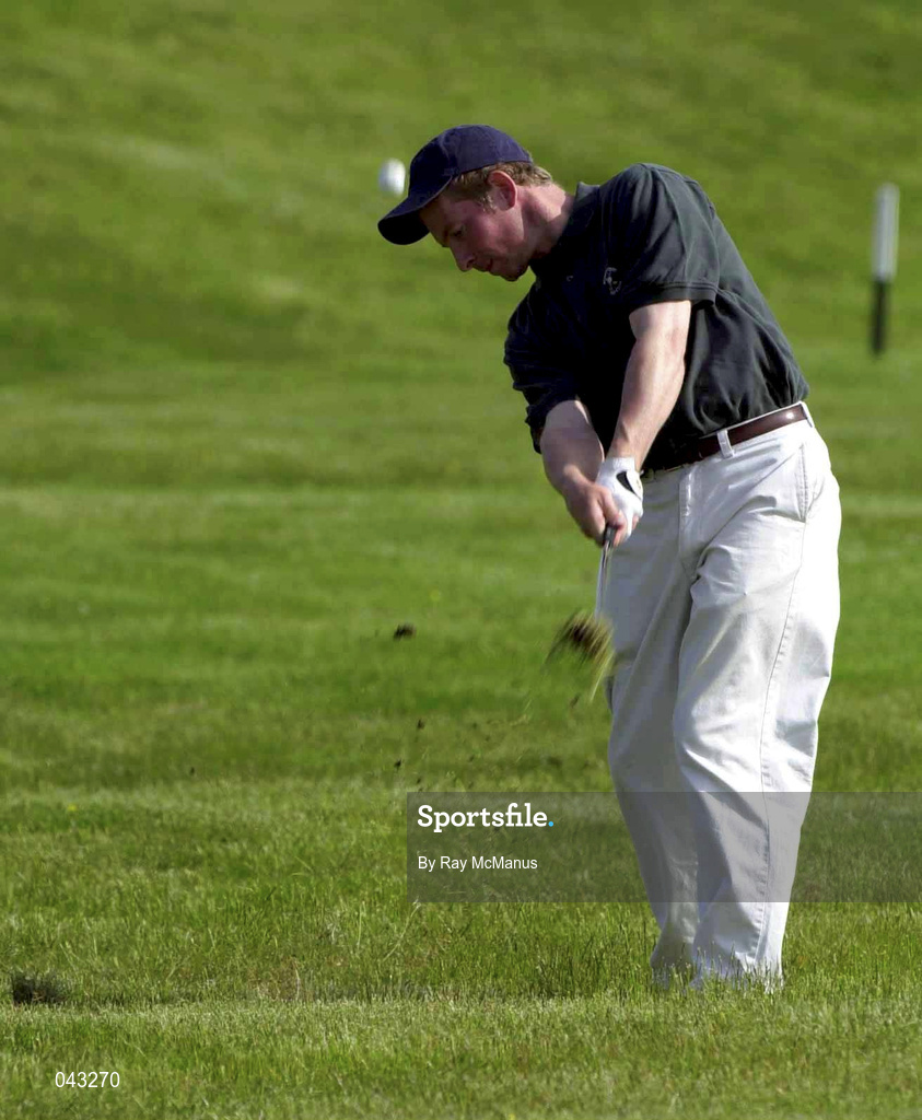 6 June 2000; Noel Fox of Portmarnock Golf Club plays his approach to the 16th during the final round of the East of Ireland Championship at the County Louth Golf Club in Baltray, Louth. Photo by Ray McManus/Sportsfile