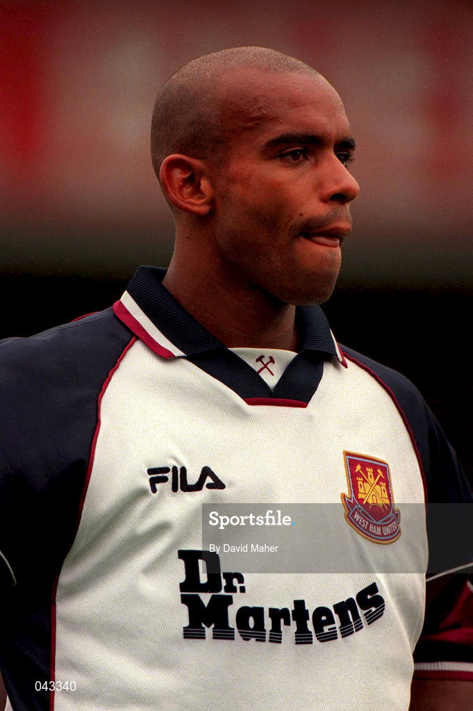 23 July 2000; Freddie Kanoute of West Ham United during the Pre-Season Friendly match between St Patrick's Athletic and West Ham United at Richmond Park in Dublin. Photo by David Maher/Sportsfile