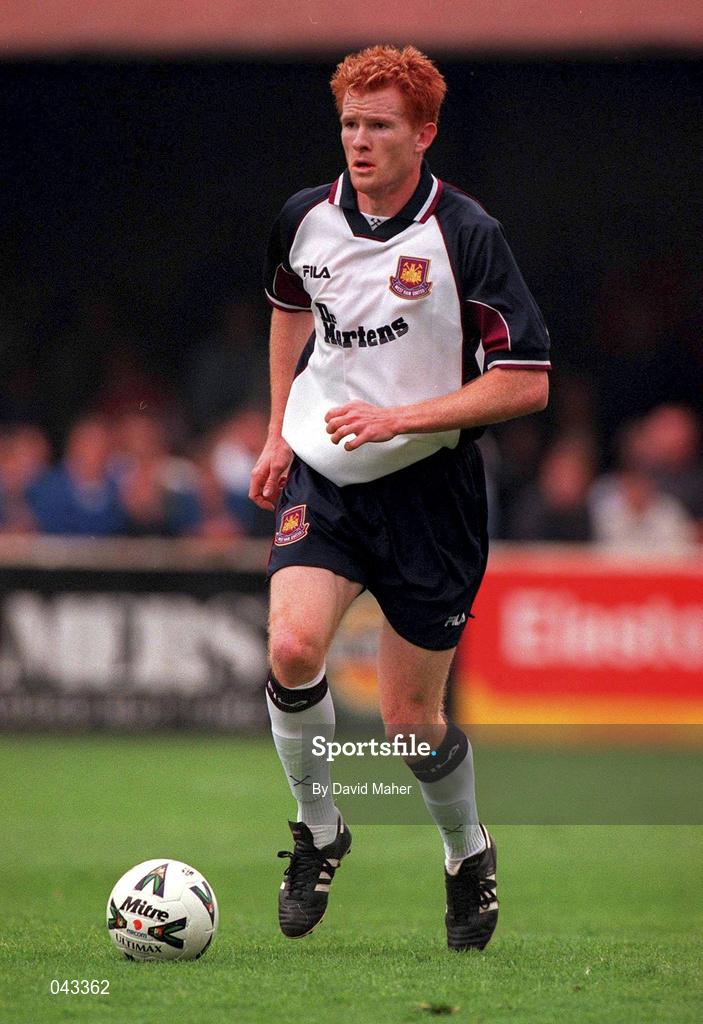 23 July 2000; Hayden Fox of West Ham United during the Pre-Season Friendly match between St Patrick's Athletic and West Ham United at Richmond Park in Dublin. Photo by David Maher/Sportsfile