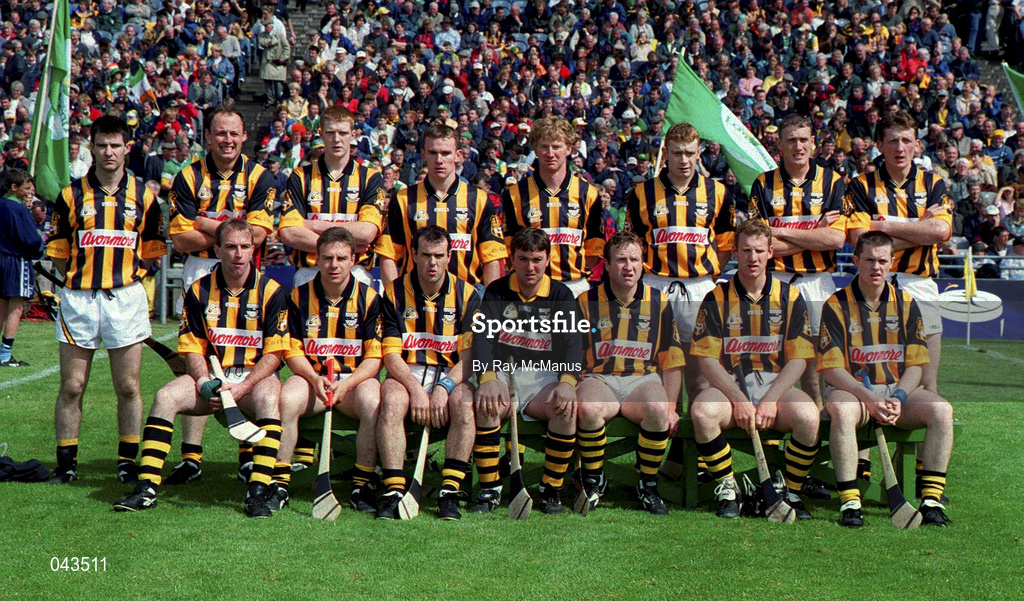 9 July 2000; The Kilkenny team prior to the Guinness Leinster Senior Hurling Championship Final between Kilkenny and Offaly at Croke Park in Dublin. Photo by Ray McManus/Sportsfile
