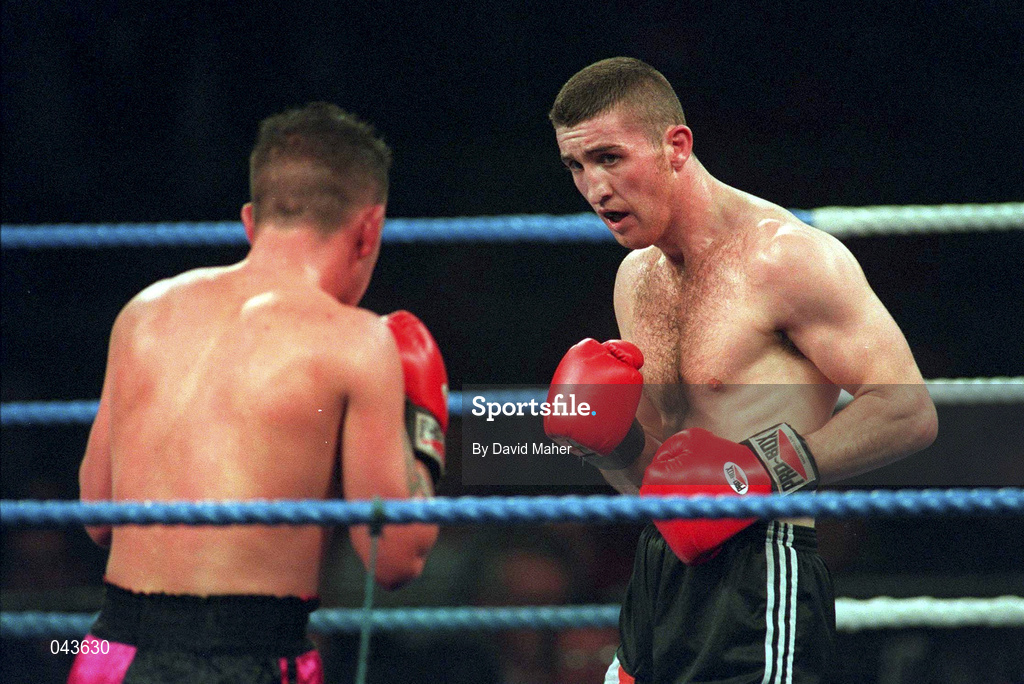 18 March 1995; Paschal Collins during his undercard bout against Spencer Alton at the Green Glens Arena in Millstreet, Cork. Photo by David Maher/Sportsfile