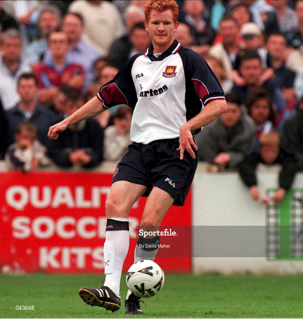 23 July 2000; Hayden Fox of West Ham United during the Pre-Season Friendly match between St Patrick's Athletic and West Ham United at Richmond Park in Dublin. Photo by David Maher/Sportsfile