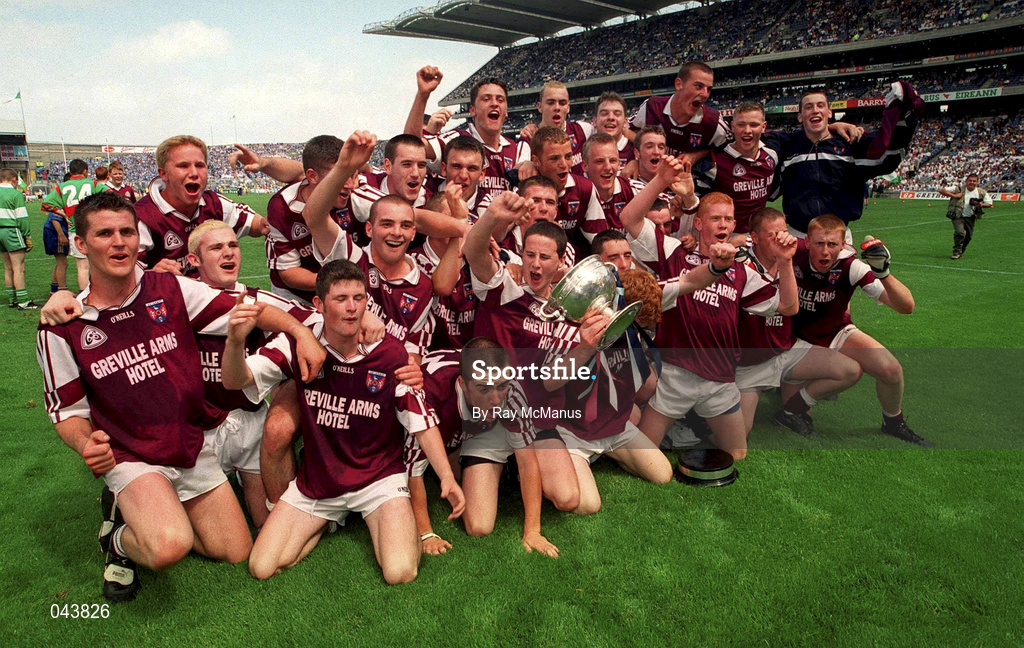 30 July 2000; Westmeath players celebrate their victory following the Leinster Minor Football Championship Final between Dublin and Westmeath at Croke Park in Dublin. Photo by Ray McManus/Sportsfile