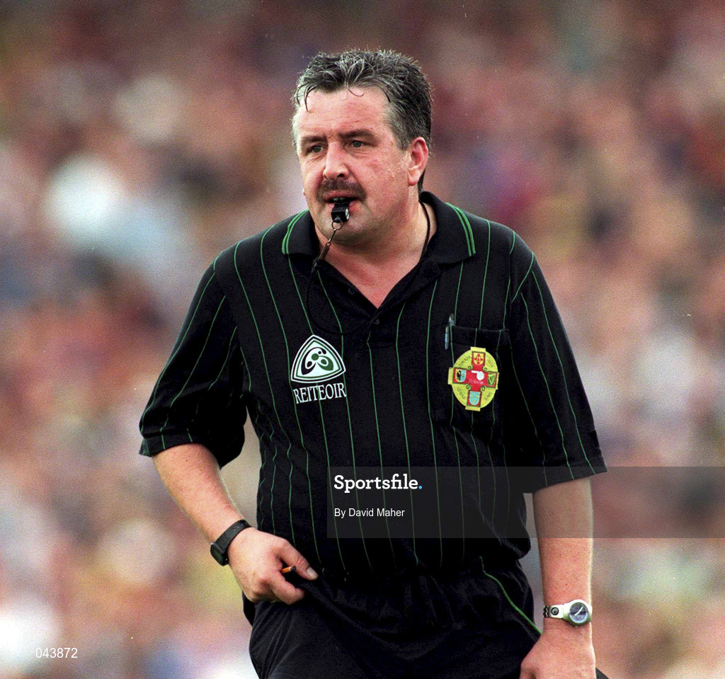 30 July 2000; Referee Brian Crowe during the Bank of Ireland Connacht Senior Football Championship Final between Galway and Leitrim at Dr Hyde Park in Roscommon. Photo by David Maher/Sportsfile