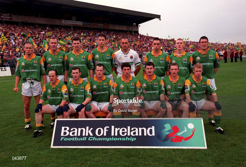 30 July 2000; The Leitrim team prior to the Bank of Ireland Connacht Senior Football Championship Final between Galway and Leitrim at Dr Hyde Park in Roscommon. Photo by David Maher/Sportsfile