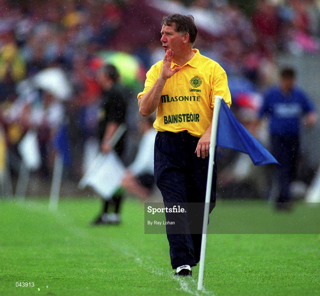 30 July 2000; Leitrim manager Joe Reynolds during the Bank of Ireland Connacht Senior Football Championship Final between Galway and Leitrim at Dr Hyde Park in Roscommon. Photo by Ray Lohan/Sportsfile