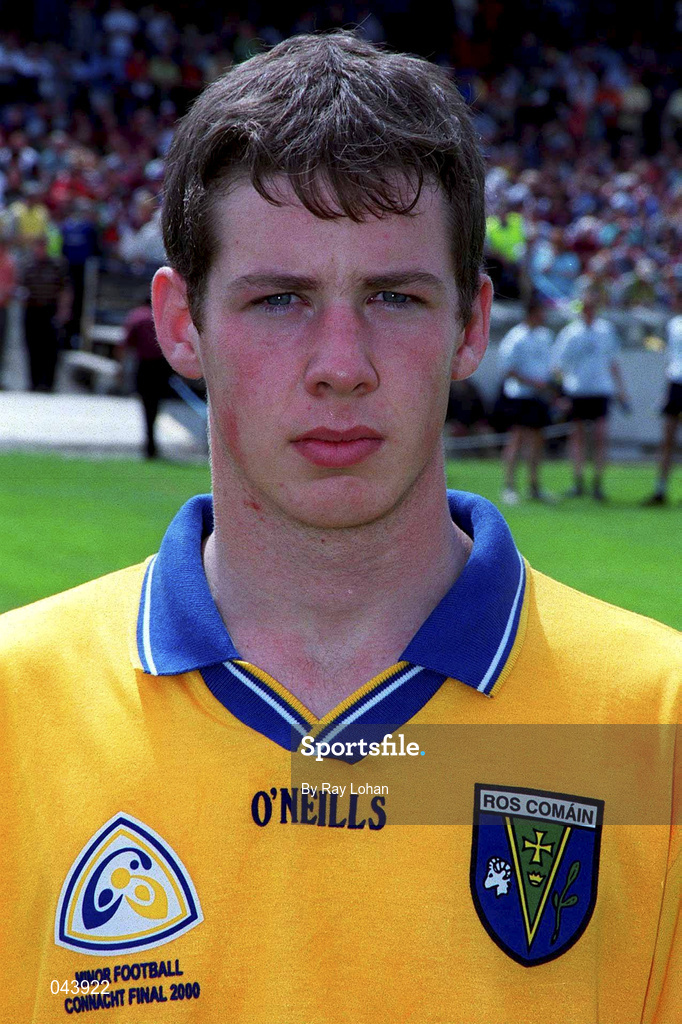 30 July 2000; Roscommon captain Shane Sharkey during the Connacht Minor Football Championship Final between Roscommon and Mayo at Dr Hyde Park in Roscommon. Photo by Ray Lohan/Sportsfile