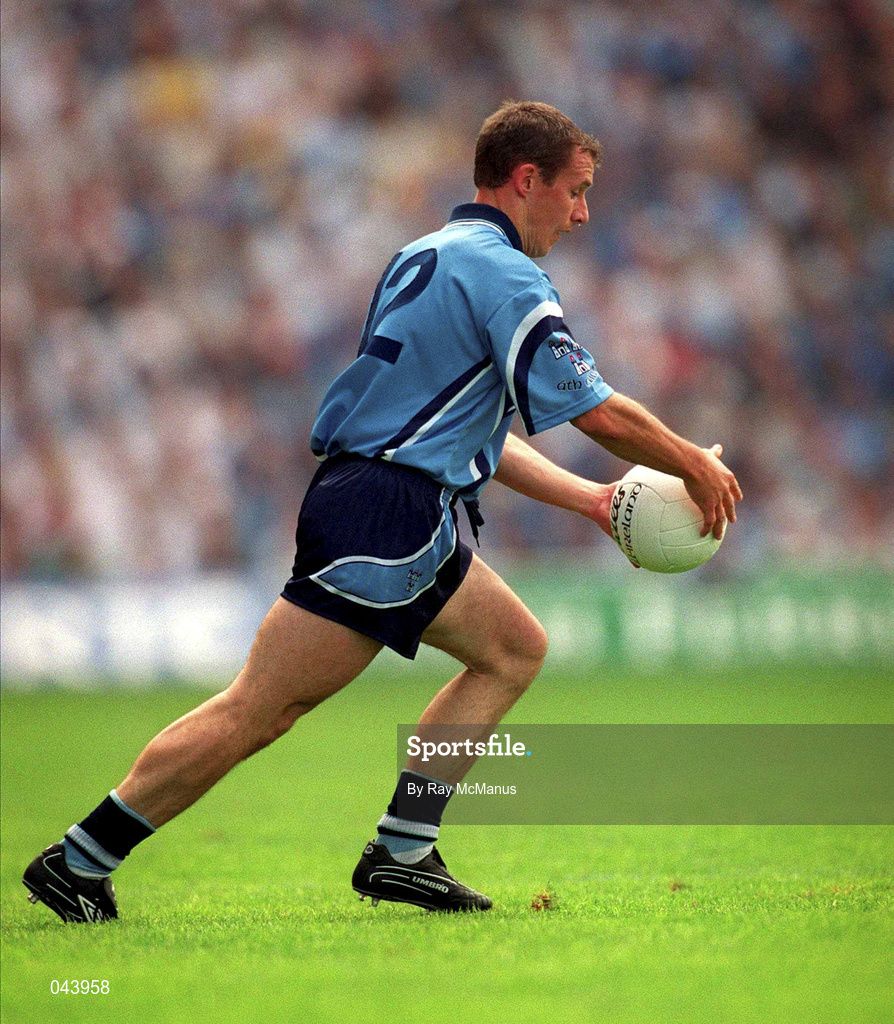 30 July 2000; Jim Gavin of Dublin during the Bank of Ireland Leinster Senior Football Championship Final between Dublin and Kildare at Croke Park in Dublin. Photo by Ray McManus/Sportsfile