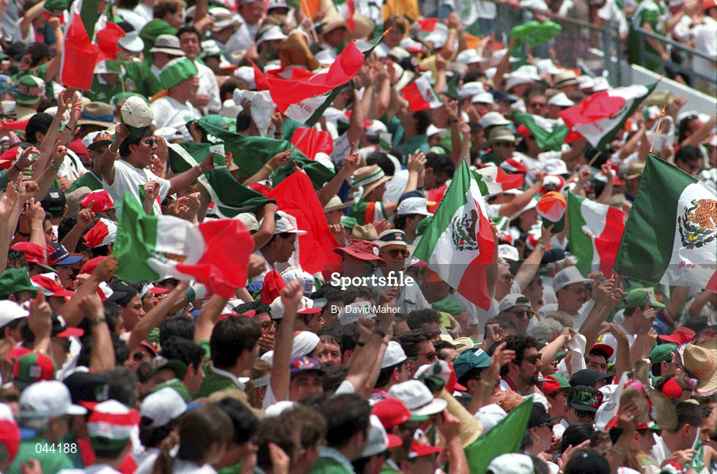 4 July 1994; Mexico supporters during the FIFA World Cup 1994 Group E match between Mexico and Republic of Ireland at the Citrus Bowl in Orlando, Florida, USA. Photo by David Maher/Sportsfile