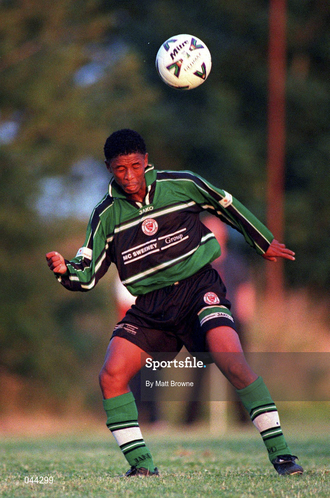 25 July 2000; Sunday Ofeima of Sligo Rovers during the Pre-Season Friendly match between Galway United and Sligo Rover in Athenry, Galway. Photo by Matt Browne/Sportsfile
