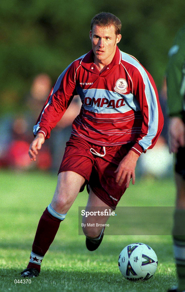 25 July 2000; Scott Morgan of Galway United during the Pre-Season Friendly match between Galway United and Sligo Rover in Athenry, Galway. Photo by Matt Browne/Sportsfile