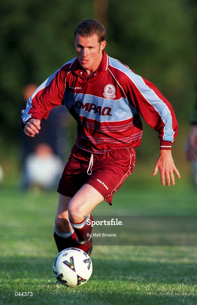 25 July 2000; Scott Morgan of Galway United during the Pre-Season Friendly match between Galway United and Sligo Rover in Athenry, Galway. Photo by Matt Browne/Sportsfile