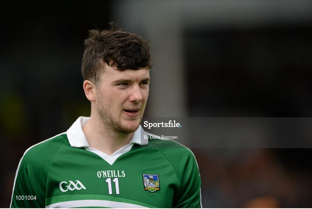 24 May 2015; Declan Hannon, Limerick, during the parade. Munster GAA Hurling Senior Championship Quarter-Final, Clare v Limerick. Semple Stadium, Thurles, Co. Tipperary. Picture credit: Dáire Brennan / SPORTSFILE