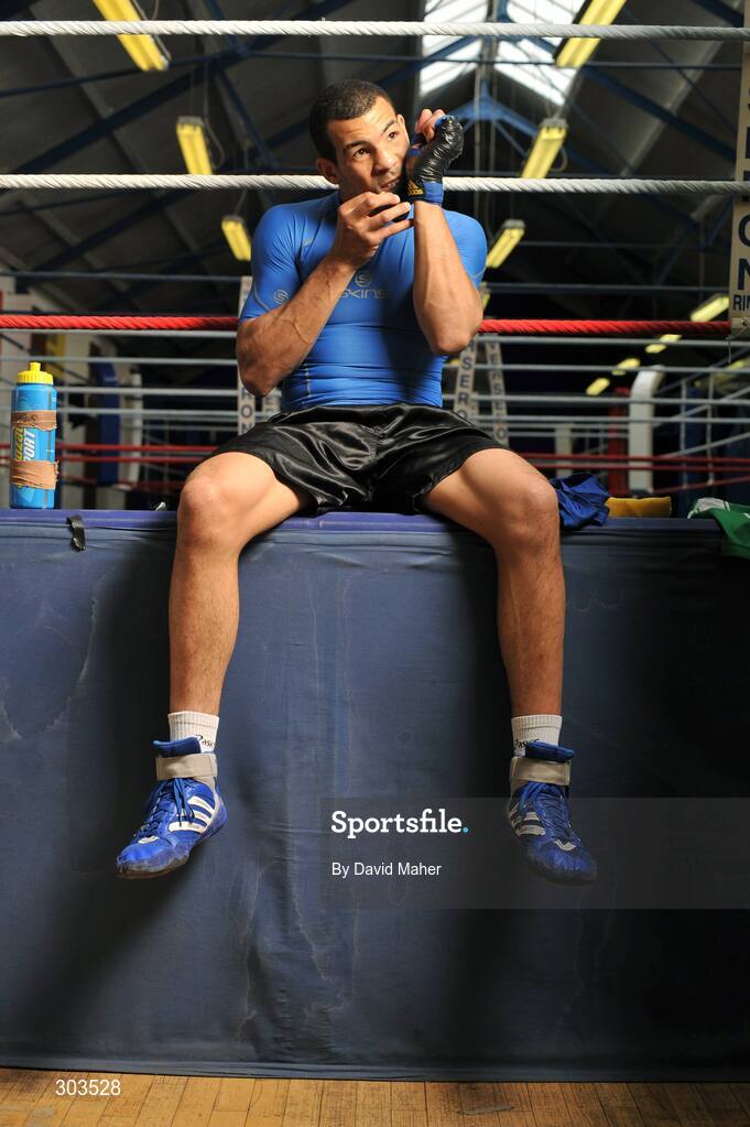 10 June 2008; Ireland's Olympic boxer Darren Sutherland during a photocall. Olympic Boxers photocall, National Stadium, Dublin. Picture credit: David Maher / SPORTSFILE *** Local Caption *** S0806060 Olympic Boxers photocall