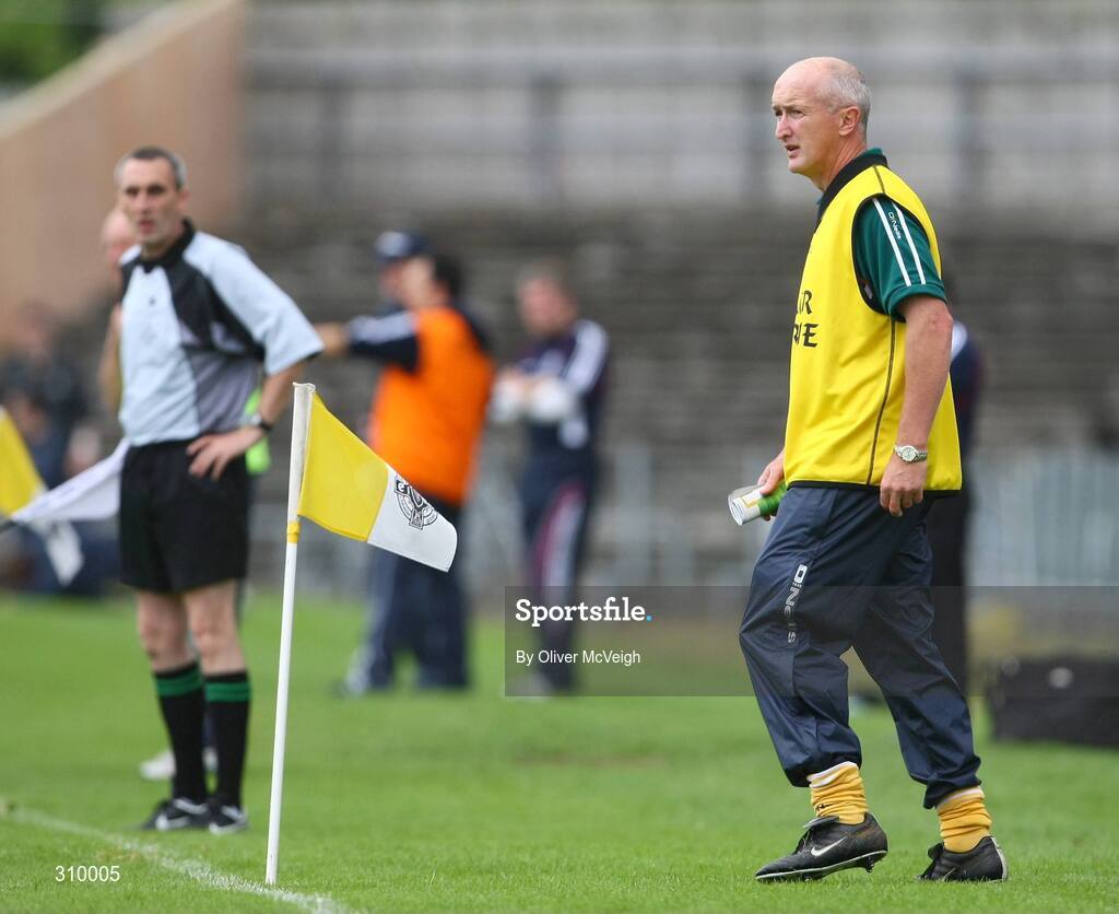 28 June 2008; Antrim joint manager Dominic McKinley. All-Ireland Senior Championship Qualifier, Round 1, Antrim v Galway, Casement Park, Belfast, Co. Antrim. Picture credit: Oliver McVeigh / SPORTSFILE