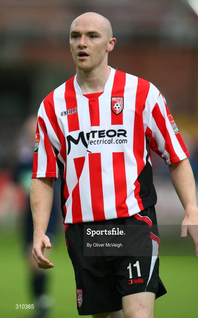 27 June 2008; Conor Sammon, Derry City. eircom league Premier Division, Derry City v St Patrick's Athletic, Brandywell, Derry. Picture credit: Oliver McVeigh / SPORTSFILE