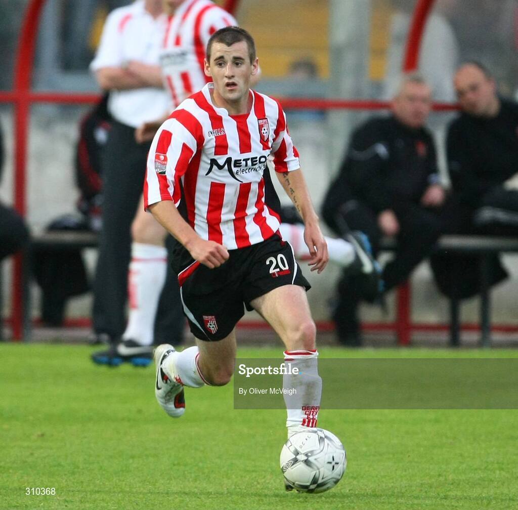 27 June 2008; Niall McGinn, Derry City. eircom league Premier Division, Derry City v St Patrick's Athletic, Brandywell, Derry. Picture credit: Oliver McVeigh / SPORTSFILE