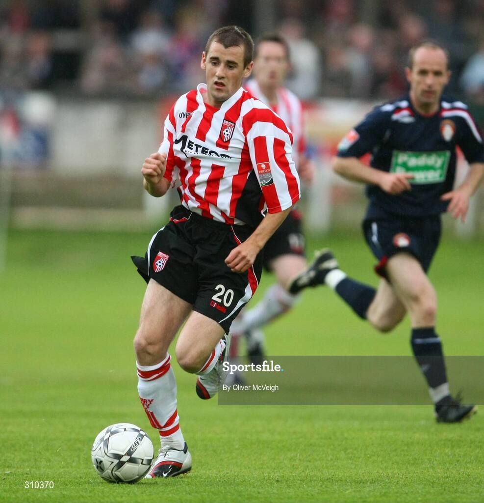 27 June 2008; Niall McGinn, Derry City. eircom league Premier Division, Derry City v St Patrick's Athletic, Brandywell, Derry. Picture credit: Oliver McVeigh / SPORTSFILE