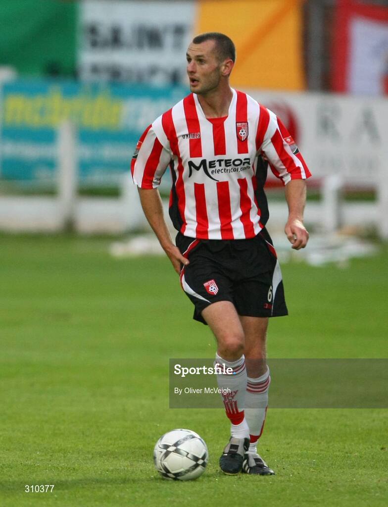 27 June 2008; Steven Gray, Derry City. eircom league Premier Division, Derry City v St Patrick's Athletic, Brandywell, Derry. Picture credit: Oliver McVeigh / SPORTSFILE