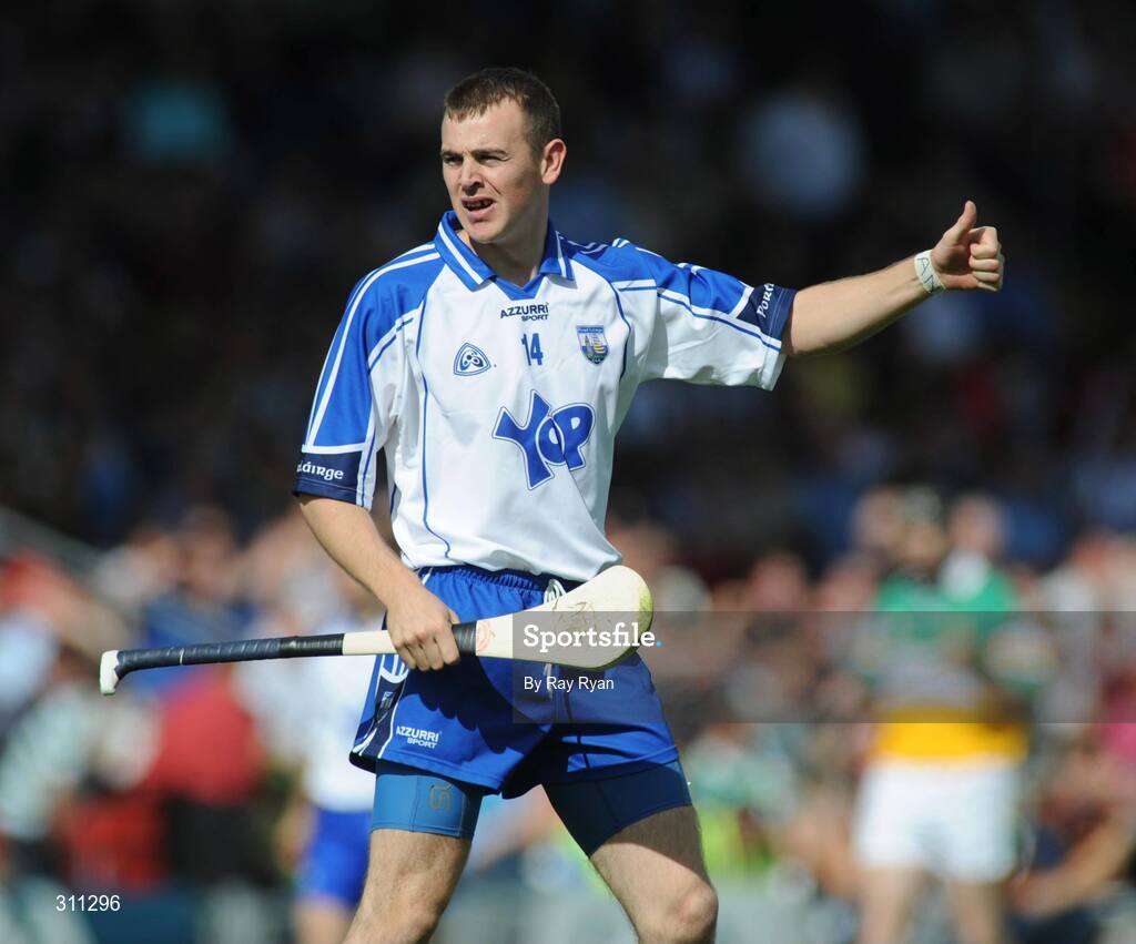 19 July 2008; Eoin Kelly, Waterford, celebrates his first goal against Offaly. GAA Hurling All-Ireland Senior Championship Qualifier - Round 4, Offaly v Waterford, Thurles, Co. Tipperary. Picture credit: Ray Ryan / SPORTSFILE
