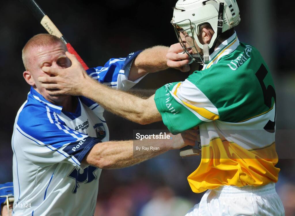 19 July 2008; John Mullane, Waterford, in action against  Shane O'Sullivan, Offaly. GAA Hurling All-Ireland Senior Championship Qualifier - Round 4, Offaly v Waterford, Thurles, Co. Tipperary. Picture credit: Ray Ryan / SPORTSFILE