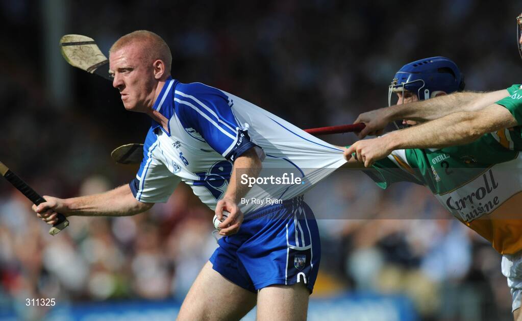 19 July 2008; John Mullane, Waterford, in action against  Shane O'Sullivan, Offaly. GAA Hurling All-Ireland Senior Championship Qualifier - Round 4, Offaly v Waterford, Thurles, Co. Tipperary. Picture credit: Ray Ryan / SPORTSFILE