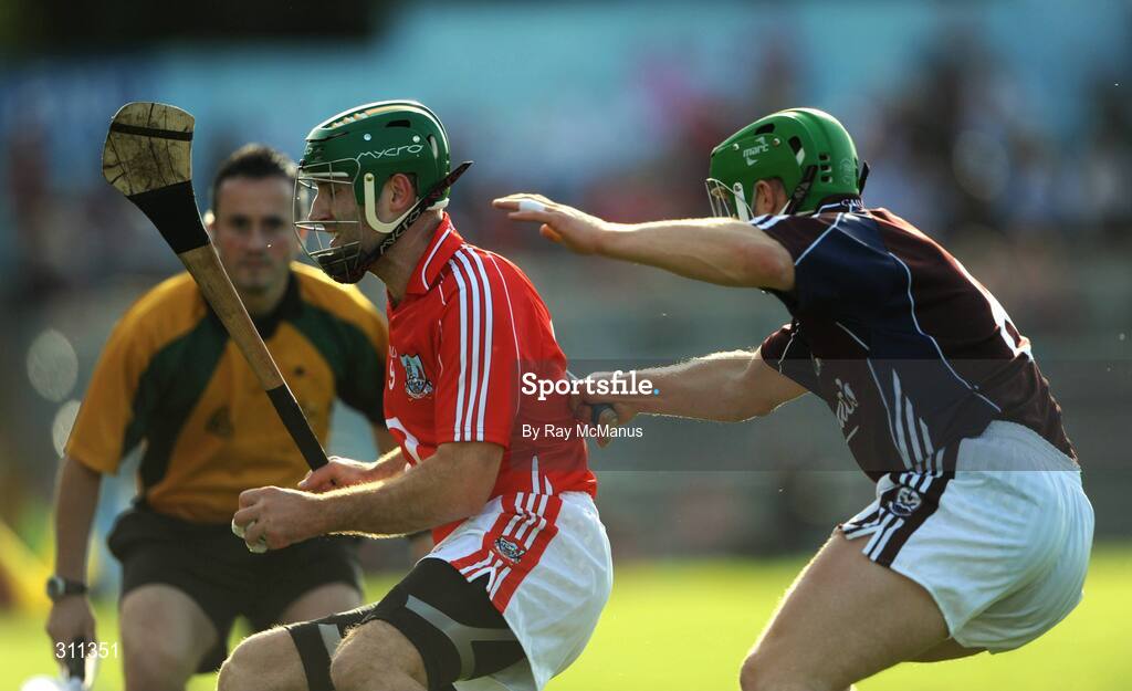 19 July 2008; Jerry O'Connor, Cork, in action against Fergal Healy, Galway. GAA Hurling All-Ireland Senior Championship Qualifier - Round 4, Cork v Galway, Thurles, Co. Tipperary. Picture credit: Ray McManus / SPORTSFILE
